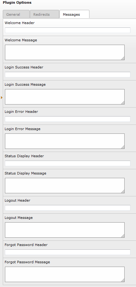 Messages Configuration