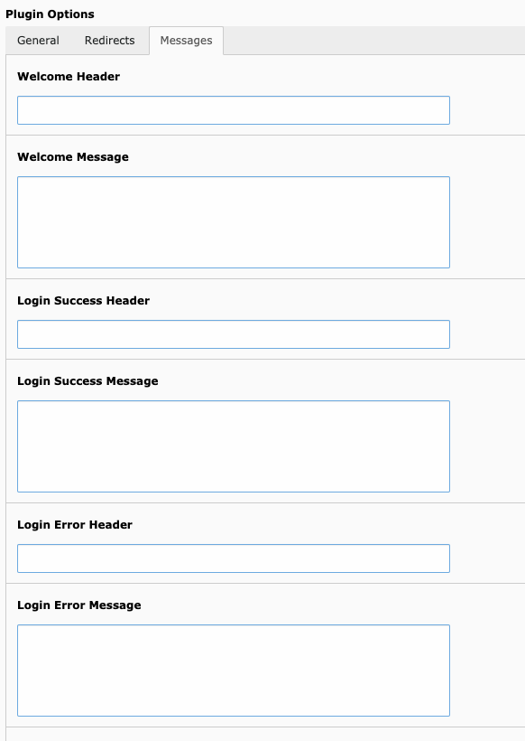 Messages Configuration