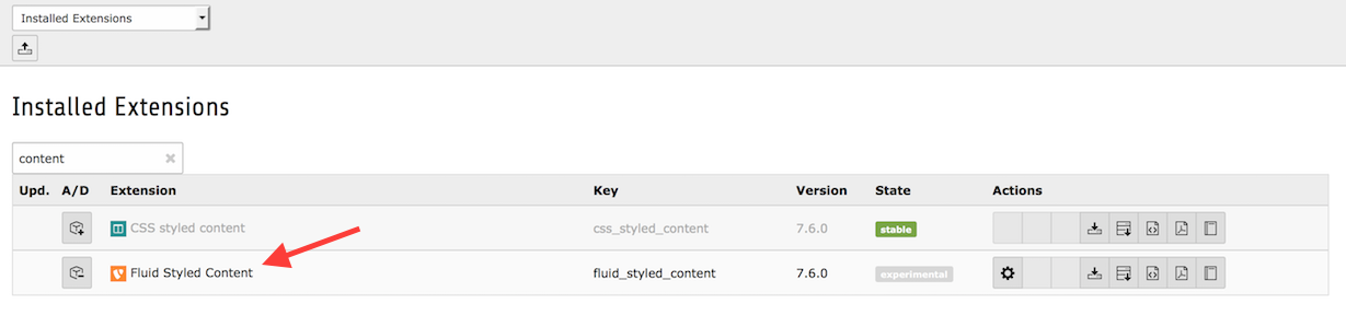 fluid_styled_content in the Extension Manager