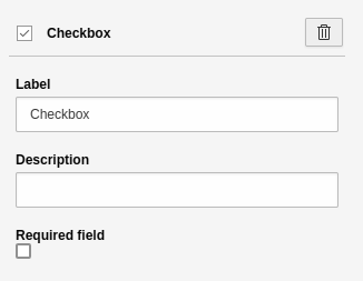 Settings for the 'Checkbox' element.