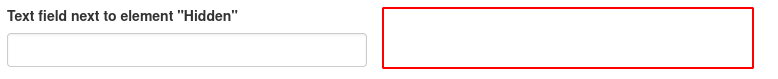 Element 'Hidden' - preview in the frontend.