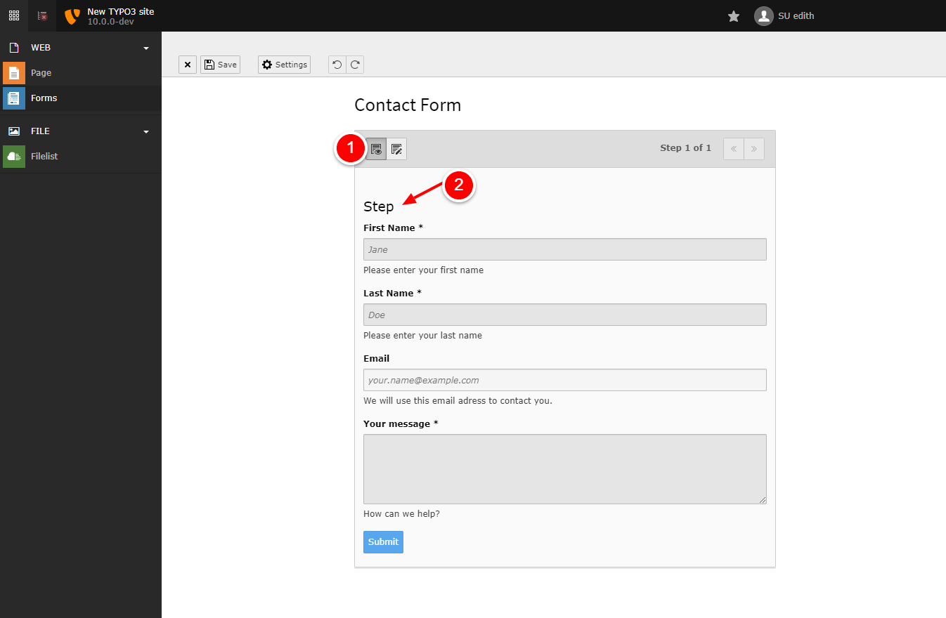 Preview the form