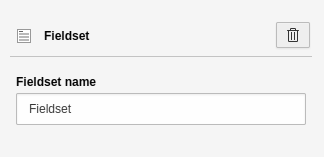 Settings for the 'Fieldset' element.