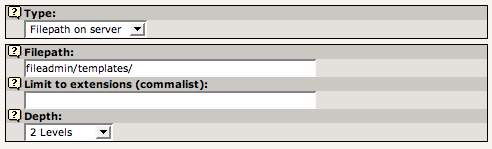 Indexing configuration for directories