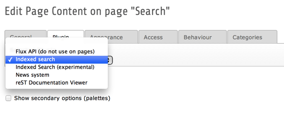 Indexed Search plugin type