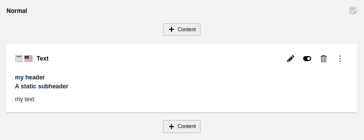The created page content record on the configured page