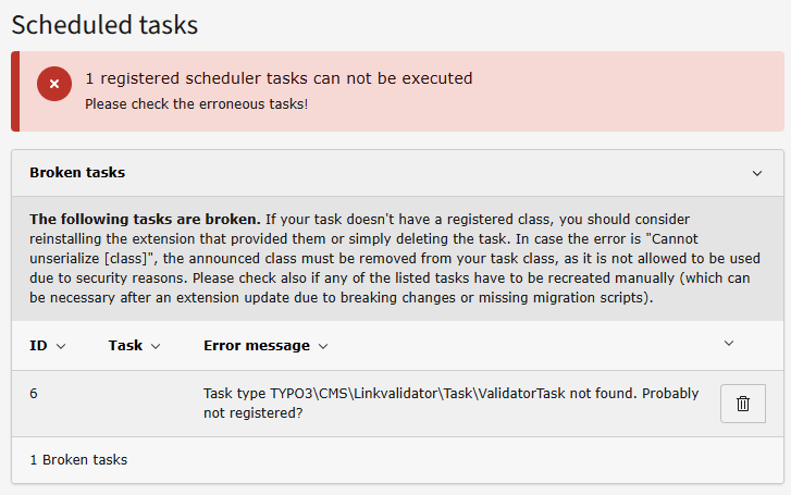 A broken task
