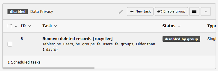 Screenshot a disabled task group, all tasks are marked as disabled by group