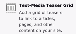 Screenshot of the Text Media Teaser Grid content element icon