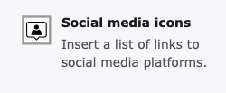 Screenshot of the Social Media Links content element icon
