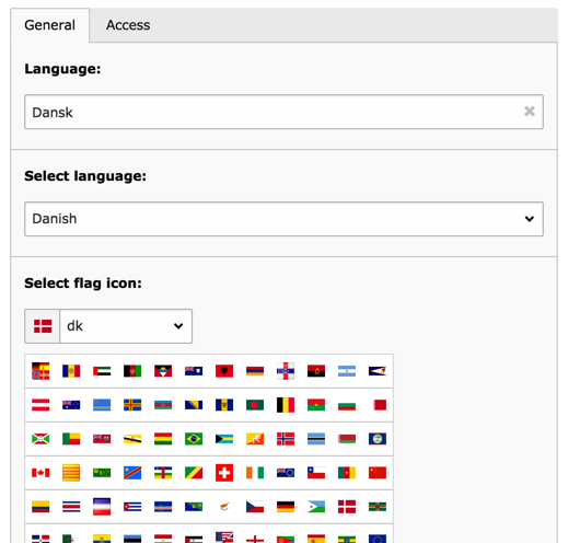 Details of a system languages