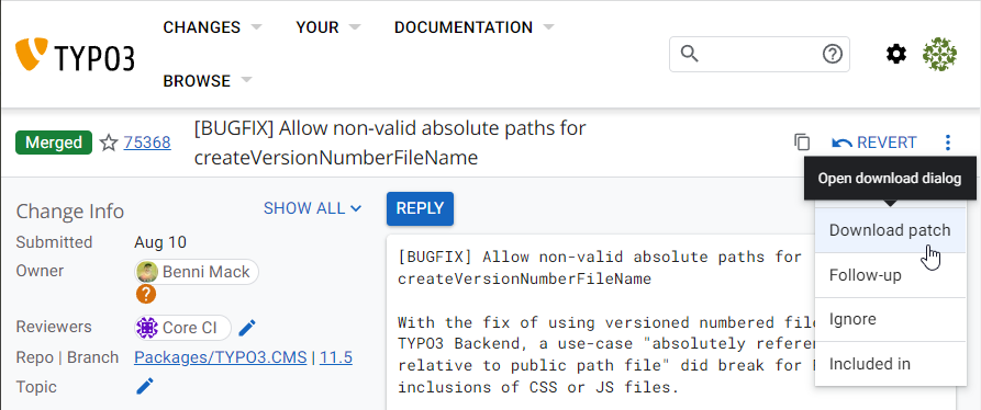 Download patch
