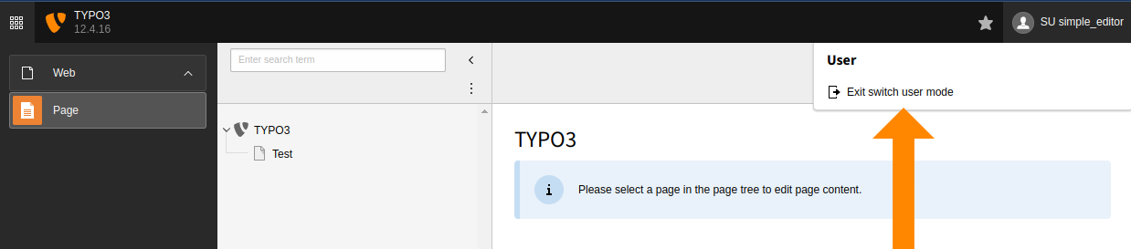 Exiting the backend user simulation