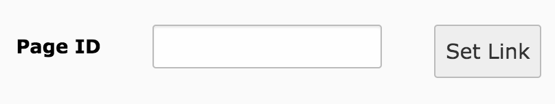 The link browser field for entering a page uid.