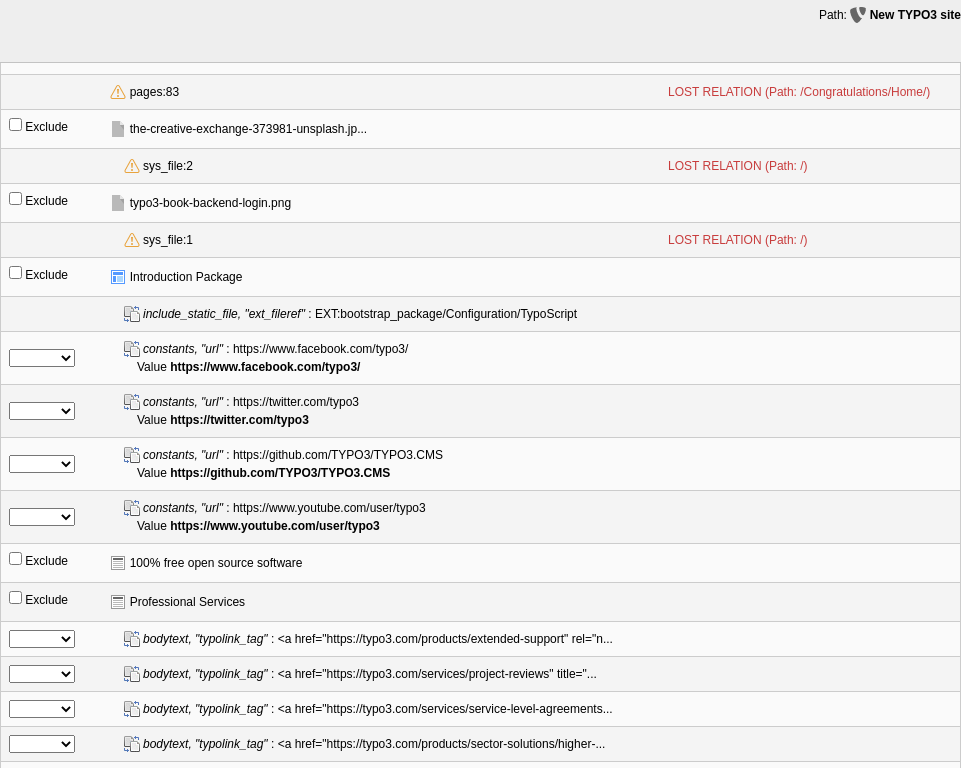 Check the exported data