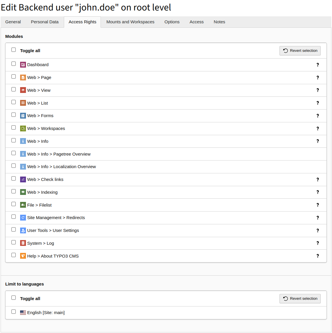 User record without permissions