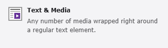Content element Text & Media