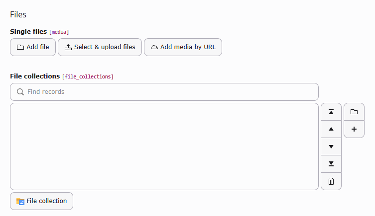 A file links content element