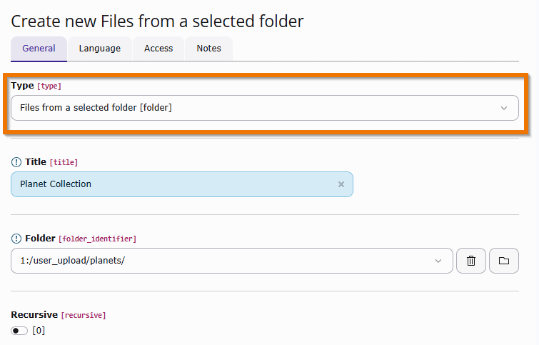 A folder collection