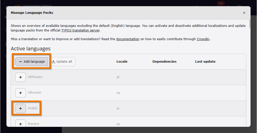 Add a language