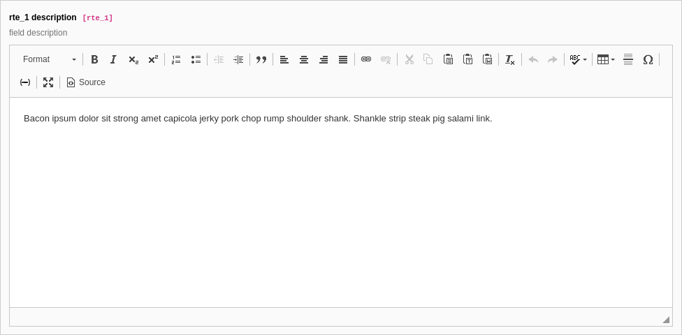 A RTE in the TYPO3 BE