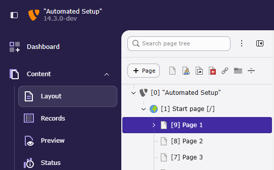 Only selected pages are accessible to the user
