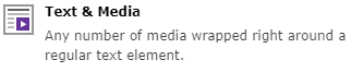 Content element Text & Media