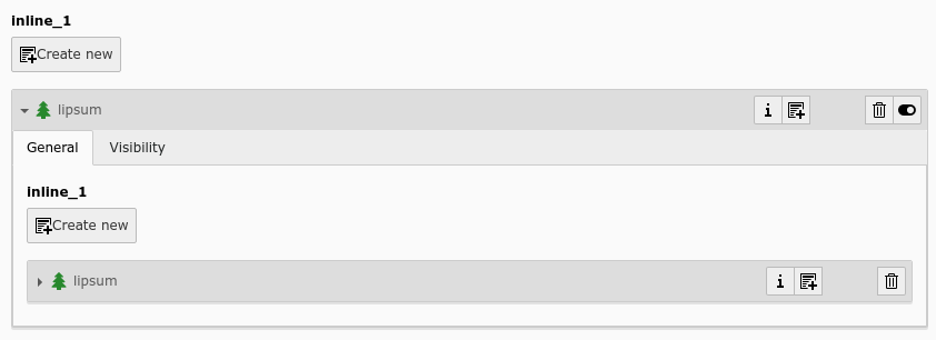 Nested inline relation to a different table