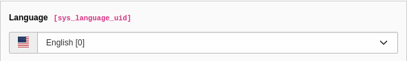 A typical sys_language_uid field