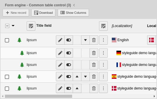 A common example of the control section