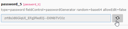 A password generator using base64 random bytes, readonly