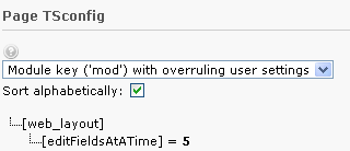 Example 2: Overriding the Page TSconfig menu function