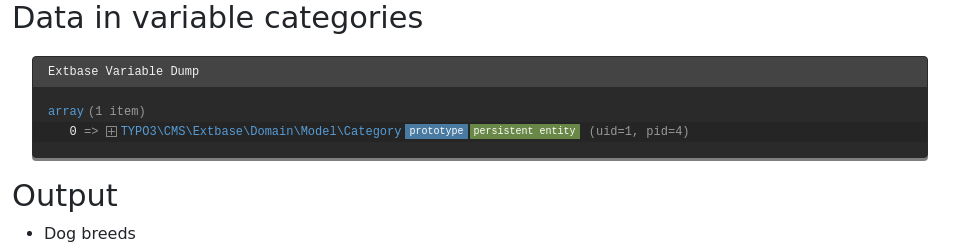 Output of a CustomDataProcessors, including debug output