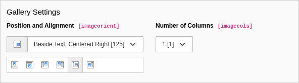 Screenshot of the image settings as found in the TYPO3 backend when editing an image