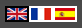 Output of the language menu with flags.
