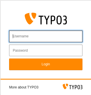 The TYPO3 CMS backend login screen