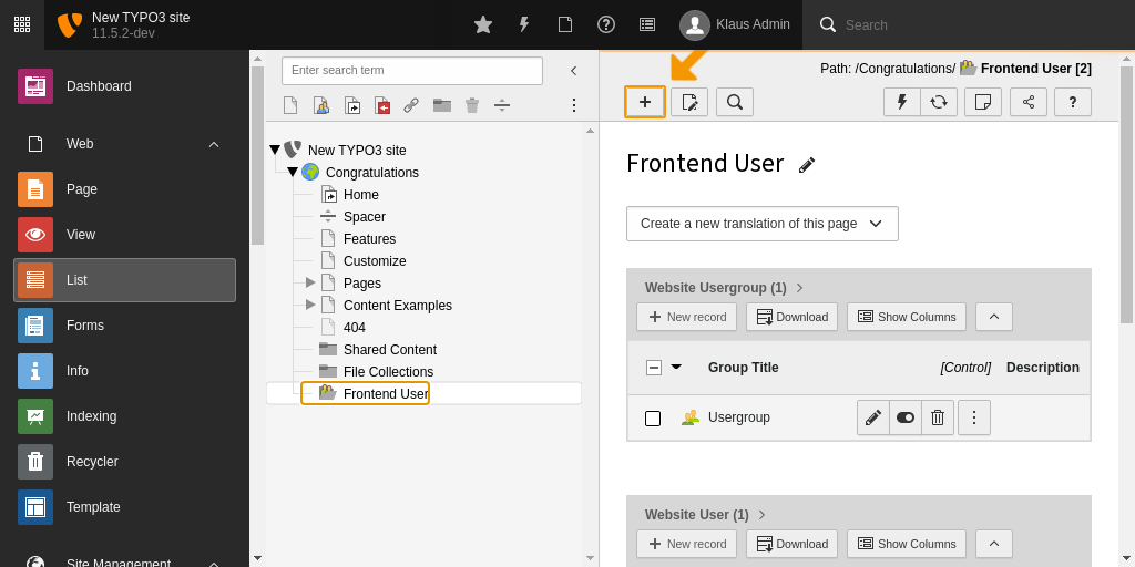 Creating a folder for storing the users and groups