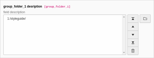 A folder element