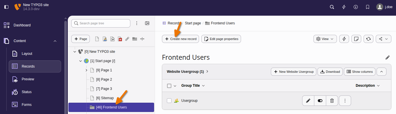 Creating a folder for storing the users and groups