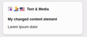 A content element without an edit button