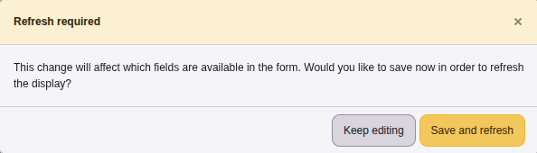 Edit form of a content element in the TYPO3 backend, demonstrating the location of the "Type" selector in tab General