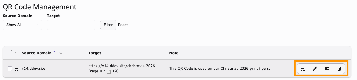 Screenshot of the Access Tab found inside Add QR Code.