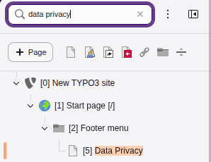 Filtering pages in the page tree