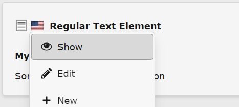 Manage content elements in the TYPO3 backend