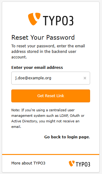 Click on "Forgot your password?"