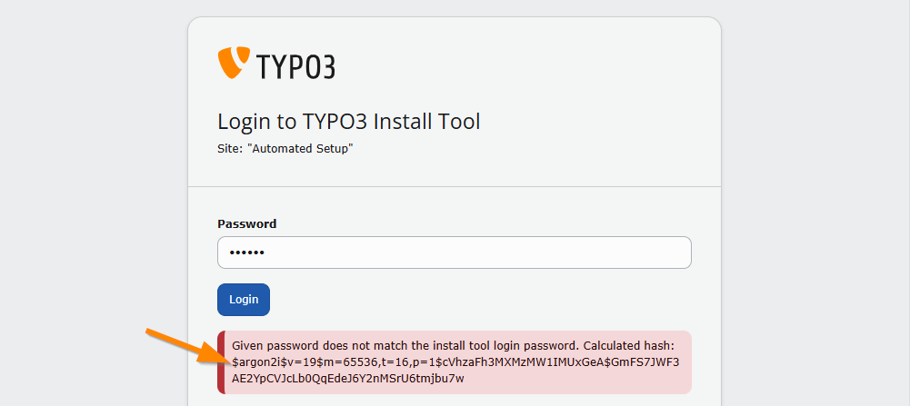 Screenshot demonstrating copying the calculated hash in the install tool