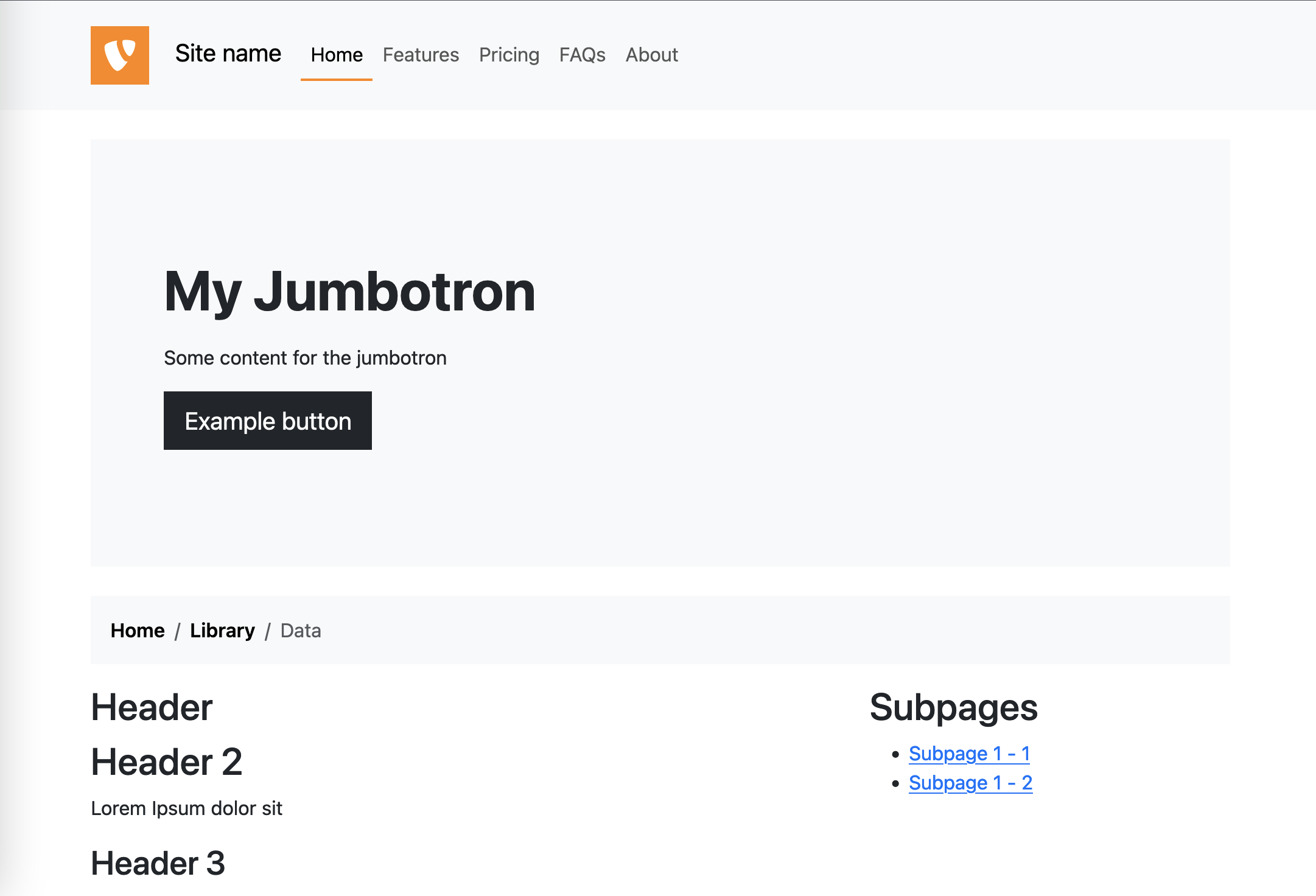 The sidebar appears in the frontend