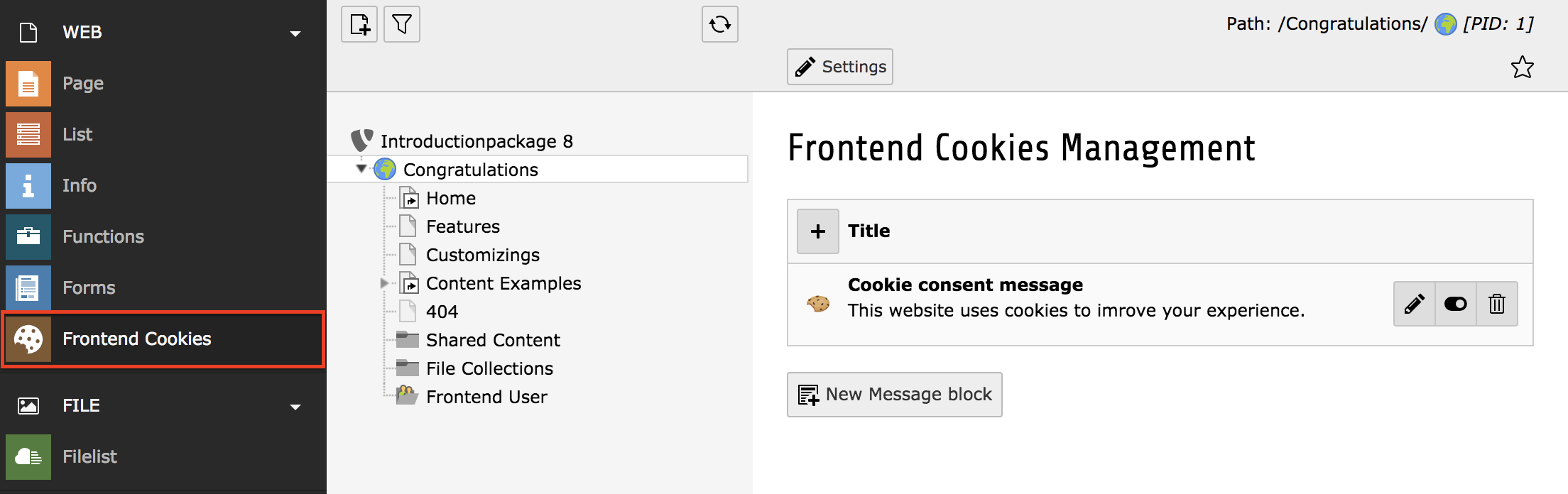 Backend module overview