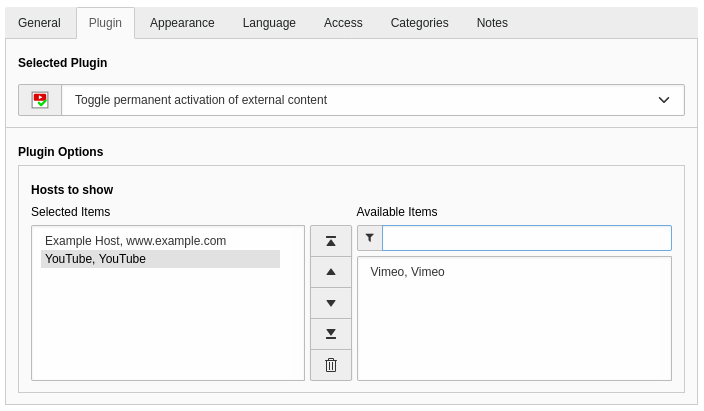 Plugin form