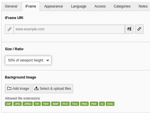 CE "iFrame with consent" Form